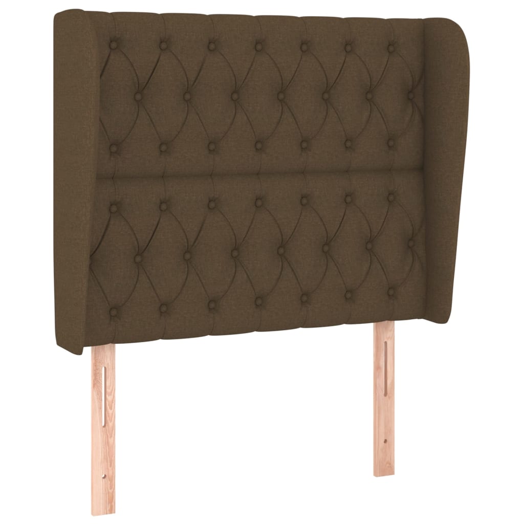 Giroletto a Molle con Materasso Marrone Scuro 90x190cm Tessuto | homemem39