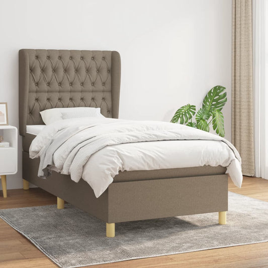 Giroletto a Molle con Materasso Tortora 90x190 cm in Tessuto | homemem39
