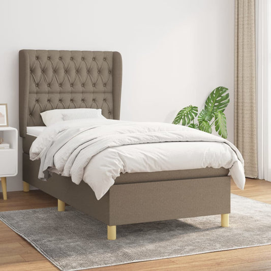Giroletto a Molle con Materasso Tortora 90x200 cm inTessuto | homemem39