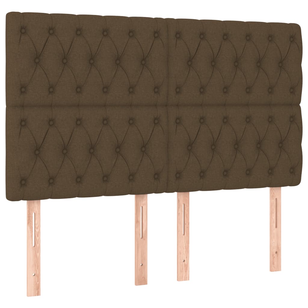 Giroletto a Molle con Materasso Marrone Scuro 140x190cm Tessuto | homemem39
