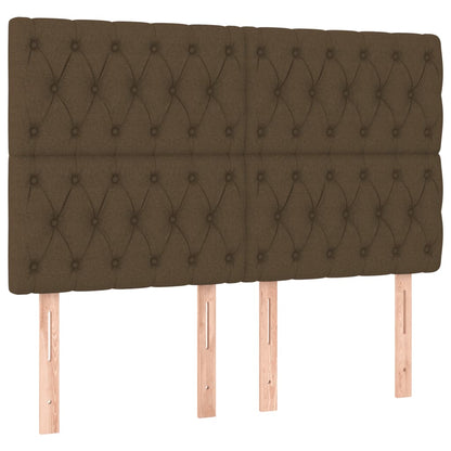Giroletto a Molle con Materasso Marrone Scuro 140x190cm Tessuto | homemem39