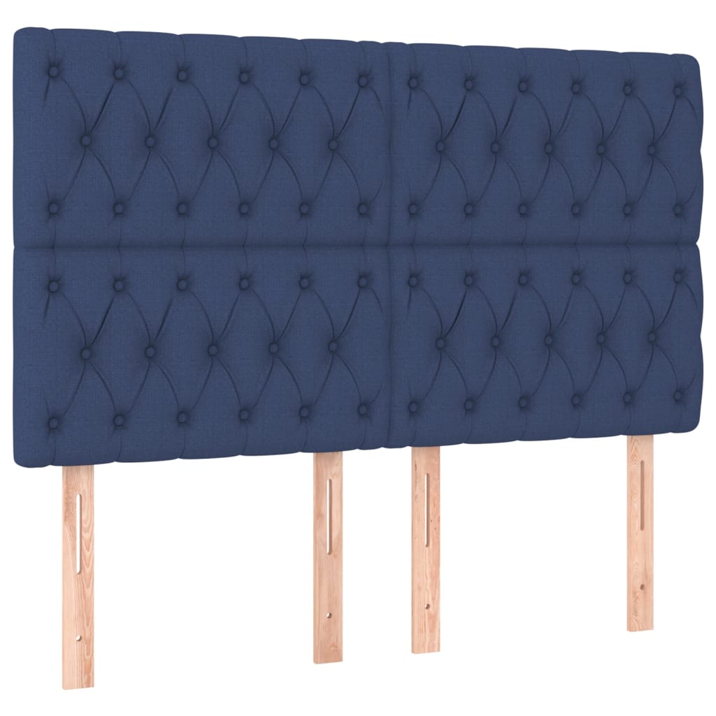 Giroletto a Molle con Materasso Blu 140x190 cm in Tessuto | homemem39