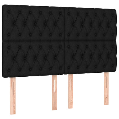 Giroletto a Molle con Materasso Nero 140x200 cm in Tessuto | homemem39