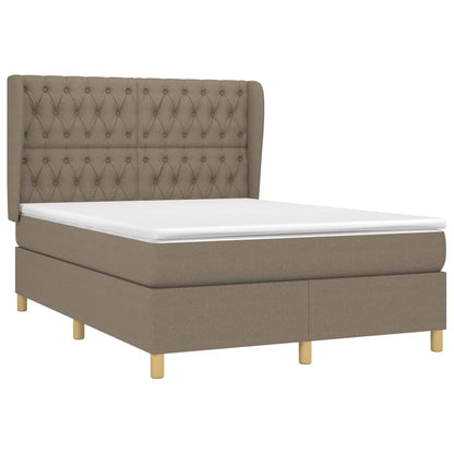 Giroletto a Molle con Materasso Tortora 140x200 cm in Tessuto | homemem39