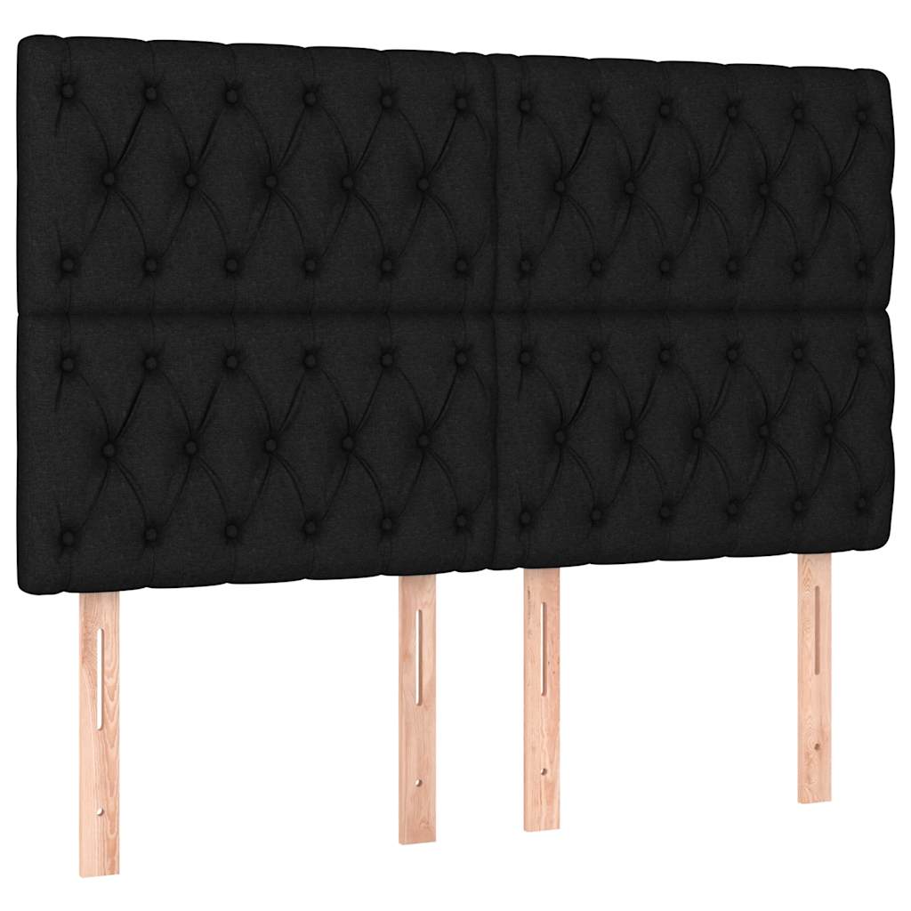 Giroletto a Molle con Materasso Nero 160x200 cm in Tessuto | homemem39
