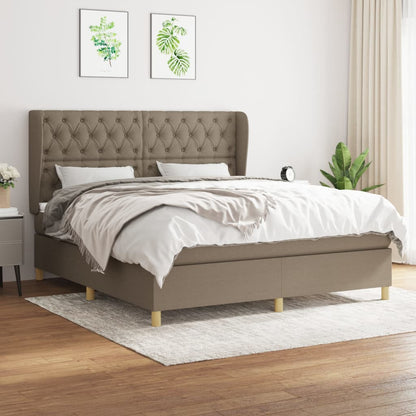 Giroletto a Molle con Materasso Tortora 160x200 cm in Tessuto | homemem39
