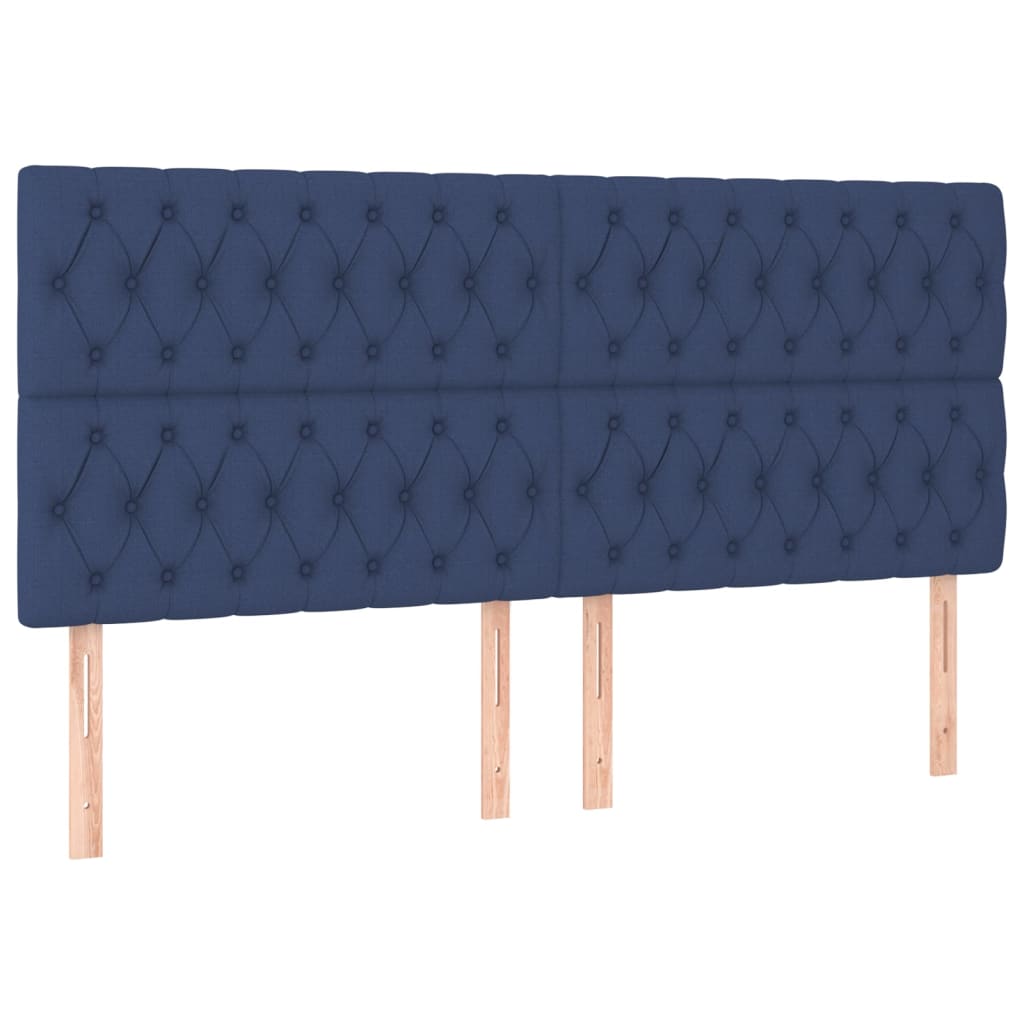 Giroletto a Molle con Materasso Blu 200x200 cm in Tessuto | homemem39