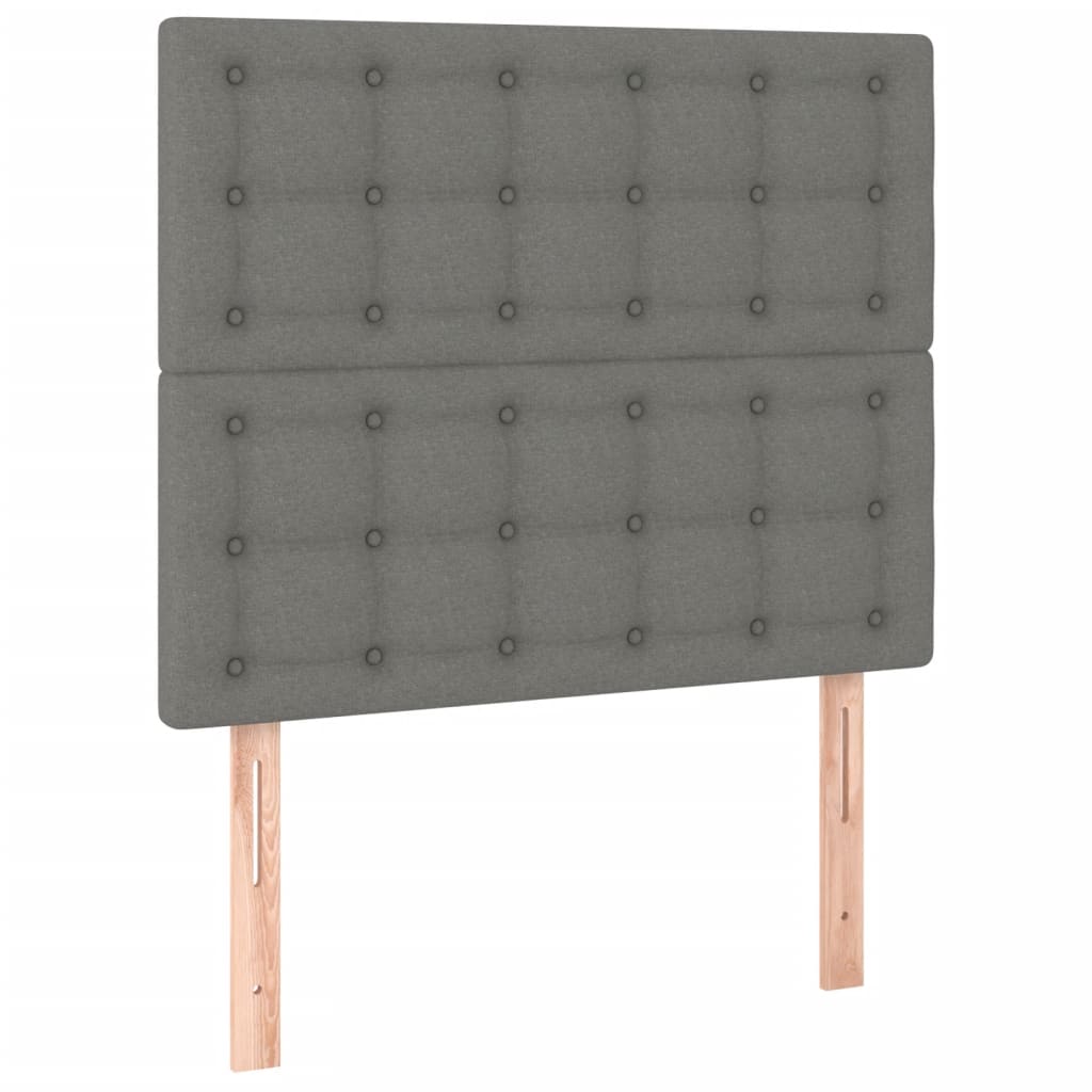 Giroletto a Molle con Materasso Grigio Scuro 90x190 cm Tessuto | homemem39