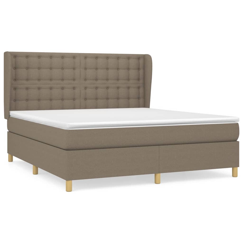 Giroletto a Molle con Materasso Tortora 160x200 cm in Tessuto | homemem39