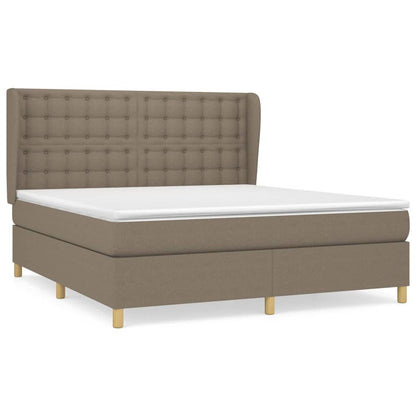 Giroletto a Molle con Materasso Tortora 160x200 cm in Tessuto | homemem39