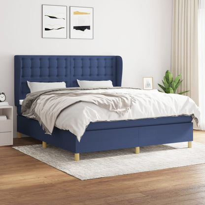 Giroletto a Molle con Materasso Blu 180x200 cm in Tessuto | homemem39