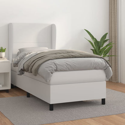 Giroletto a Molle con Materasso Bianco 80x200 cm in Similpelle | homemem39
