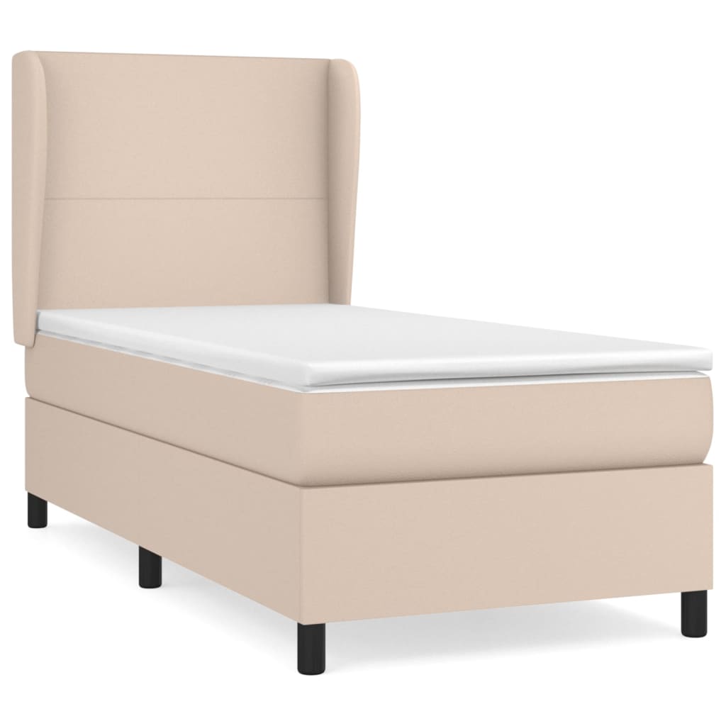 Giroletto a Molle con Materasso Cappuccino 90x190 cm Similpelle | homemem39