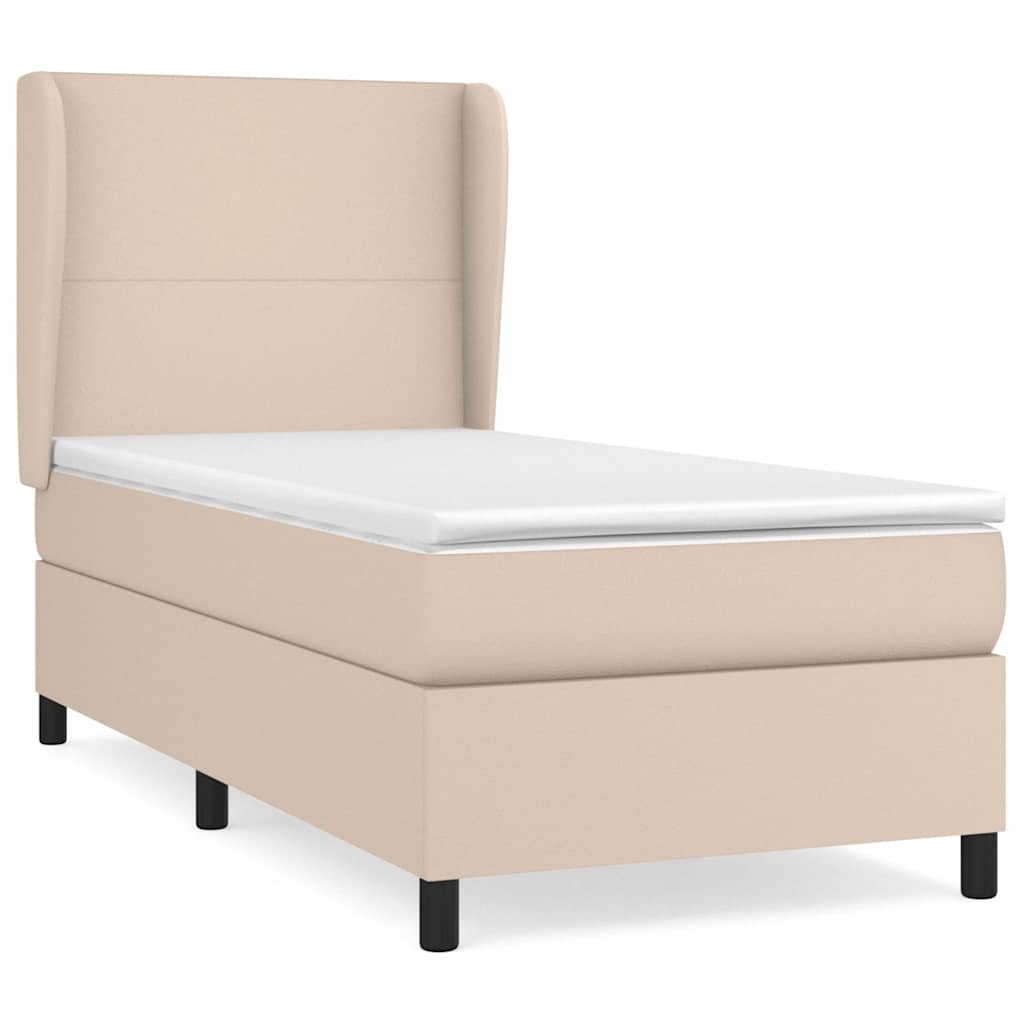 Giroletto a Molle con Materasso Cappuccino 90x190 cm Similpelle