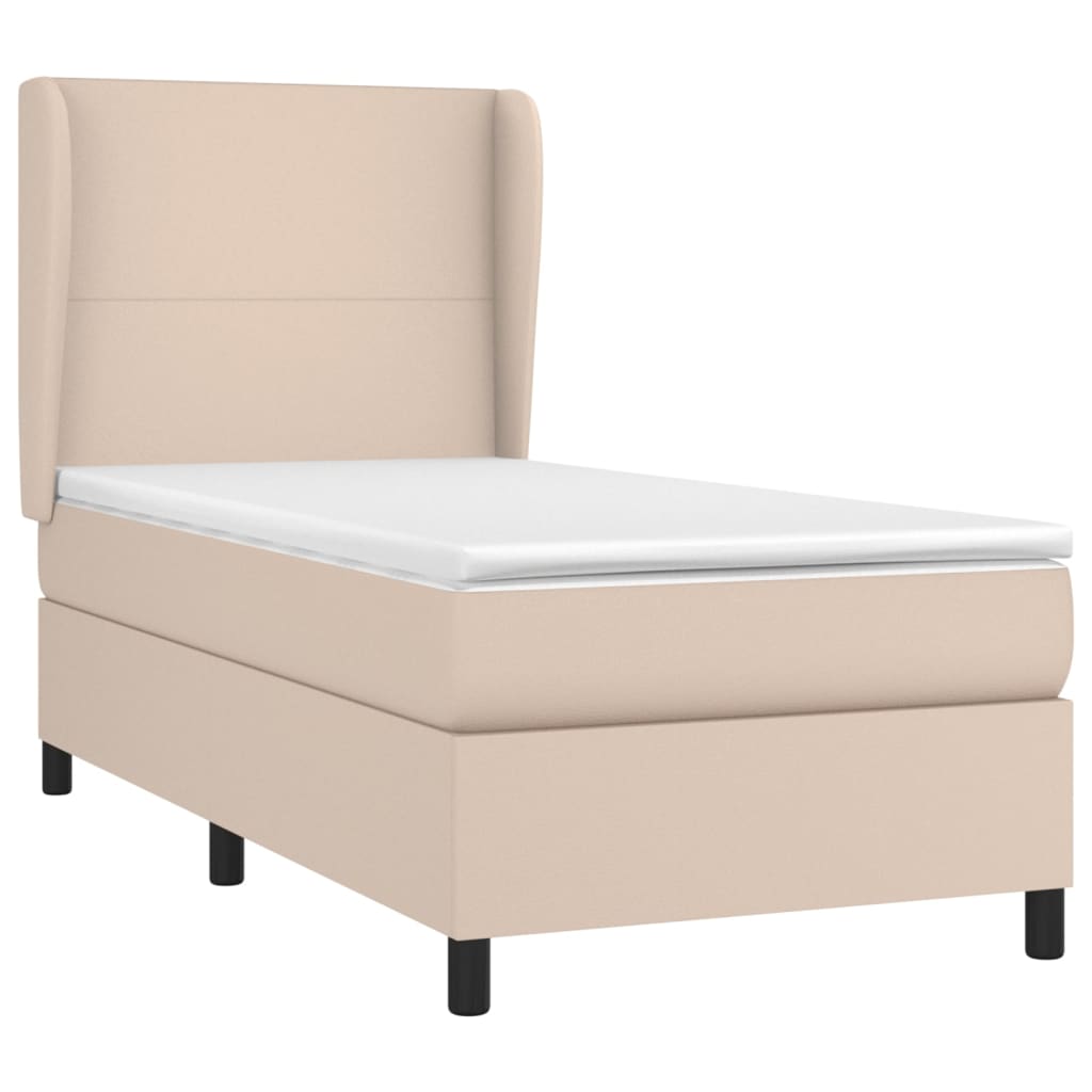 Giroletto a Molle con Materasso Cappuccino 90x190 cm Similpelle | homemem39