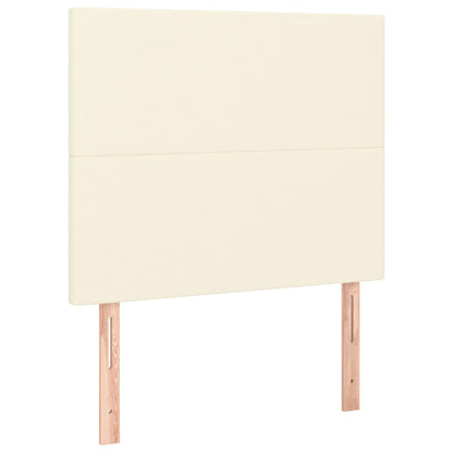 Giroletto a Molle con Materasso Crema 90x200 cm in Similpelle | homemem39