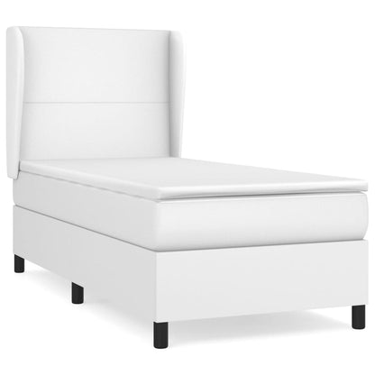 Giroletto a Molle con Materasso Bianco 100x200 cm in Similpelle | homemem39