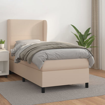 Giroletto a Molle con Materasso Cappuccino 100x200cm Similpelle | homemem39