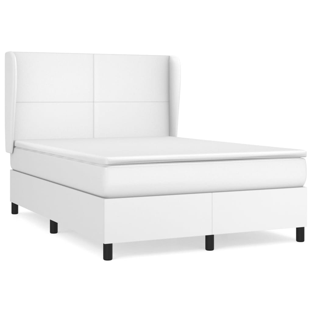 Giroletto a Molle con Materasso Bianco 140x190 cm in Similpelle | homemem39