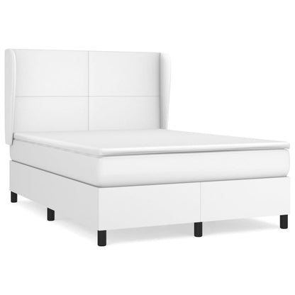 Giroletto a Molle con Materasso Bianco 140x190 cm in Similpelle | homemem39