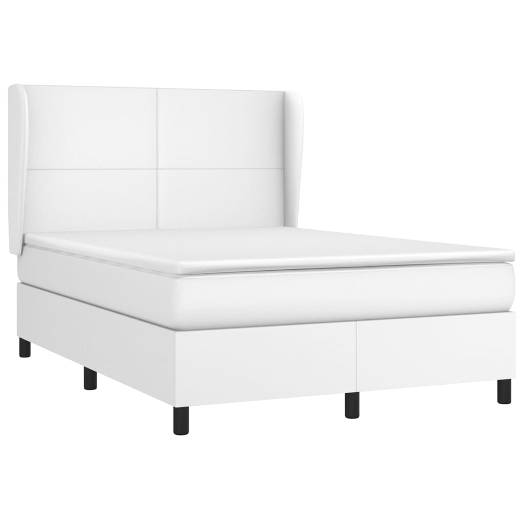 Giroletto a Molle con Materasso Bianco 140x190 cm in Similpelle | homemem39