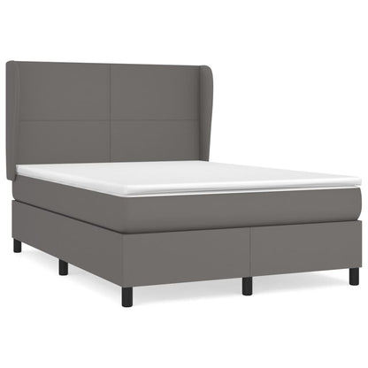 Giroletto a Molle con Materasso Grigio 140x190 cm in Similpelle | homemem39