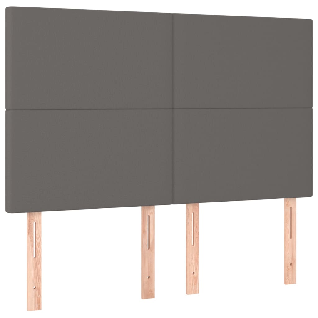 Giroletto a Molle con Materasso Grigio 140x190 cm in Similpelle | homemem39