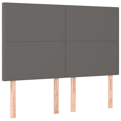 Giroletto a Molle con Materasso Grigio 140x190 cm in Similpelle | homemem39