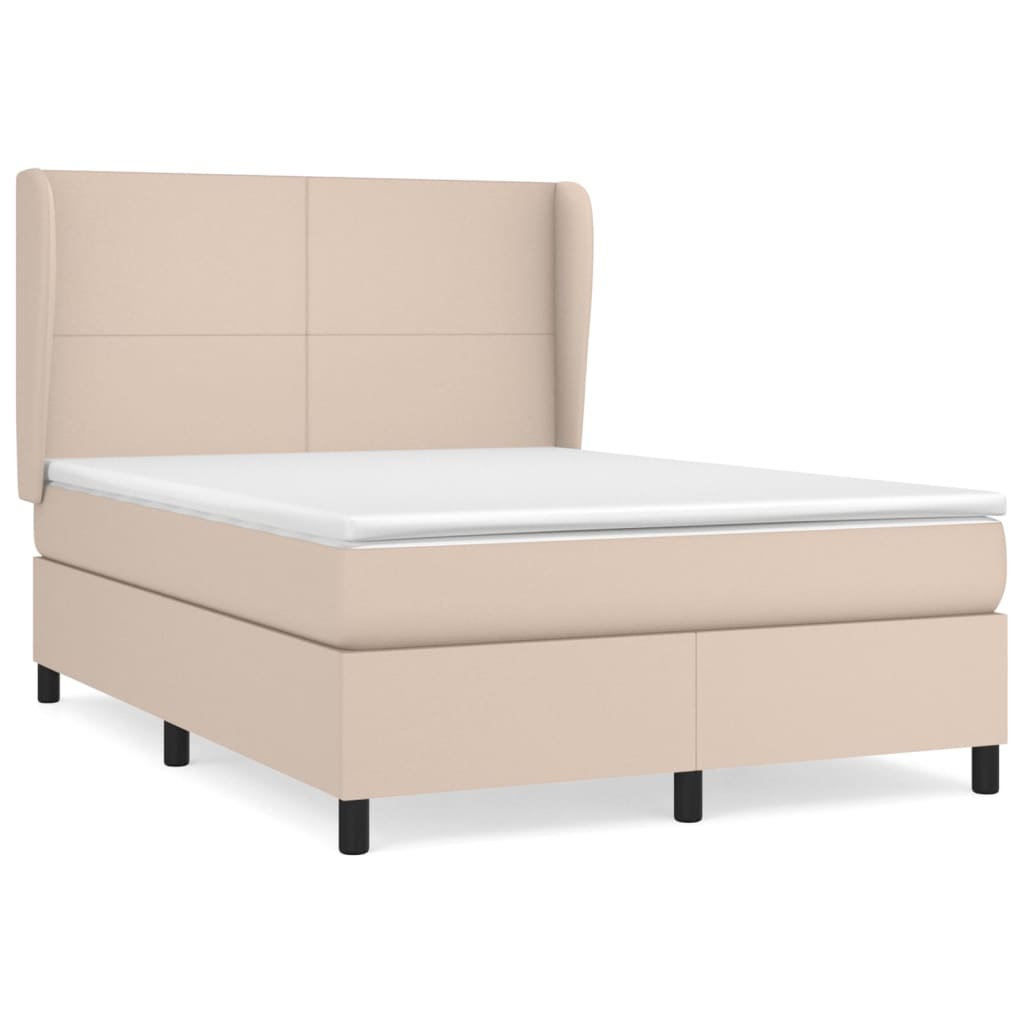 Giroletto a Molle con Materasso Cappuccino 140x190cm Similpelle | homemem39