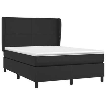 Giroletto a Molle con Materasso Nero 140x200 cm in Similpelle | homemem39