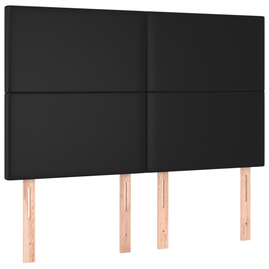 Giroletto a Molle con Materasso Nero 140x200 cm in Similpelle | homemem39