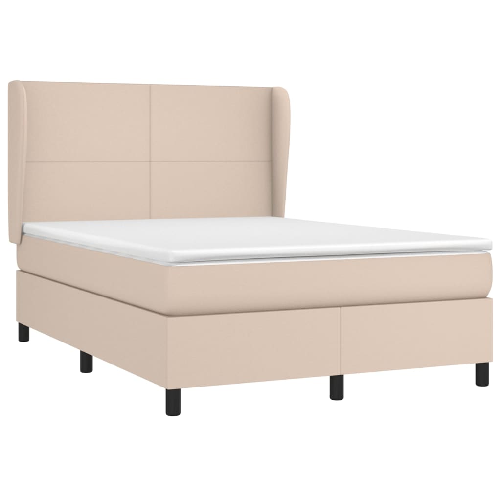 Giroletto a Molle con Materasso Cappuccino 140x200cm Similpelle | homemem39