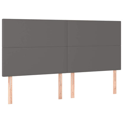 Giroletto a Molle con Materasso Grigio 160x200 cm in Similpelle