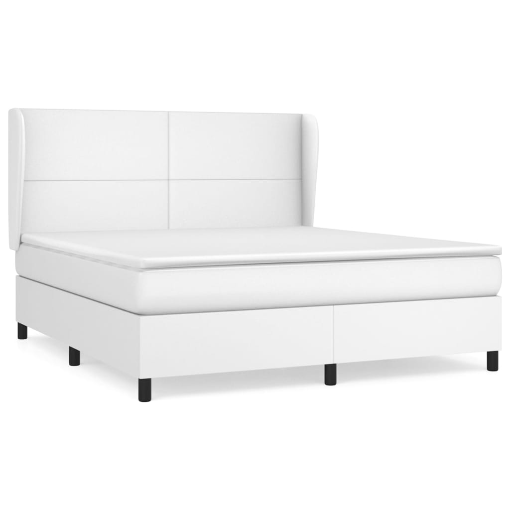 Giroletto a Molle con Materasso Bianco 180x200 cm in Similpelle | homemem39
