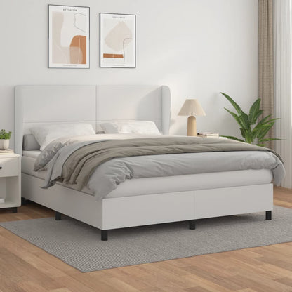 Giroletto a Molle con Materasso Bianco 180x200 cm in Similpelle | homemem39