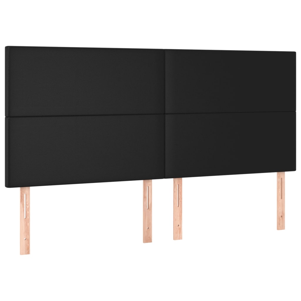 Giroletto a Molle con Materasso Nero 200x200 cm in Similpelle | homemem39