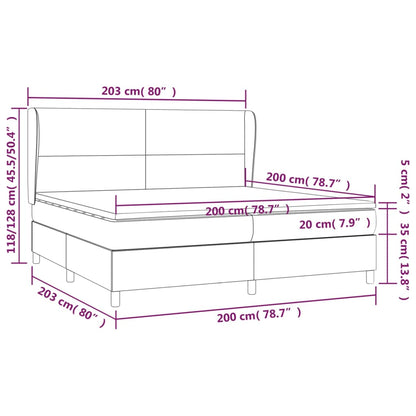 Giroletto a Molle con Materasso Bianco 200x200cm in Similpelle | homemem39