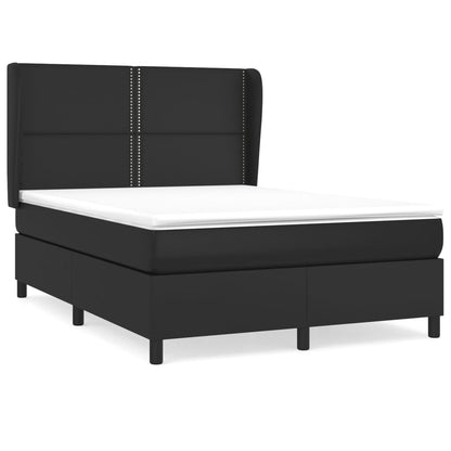 Giroletto a Molle con Materasso Nero 140x190 cm in Similpelle | homemem39
