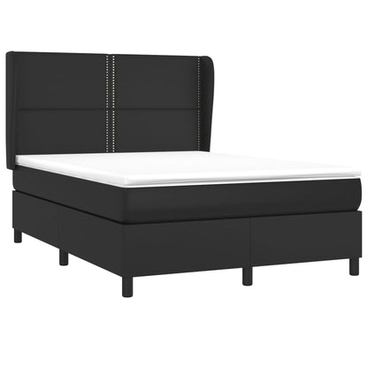 Giroletto a Molle con Materasso Nero 140x190 cm in Similpelle | homemem39