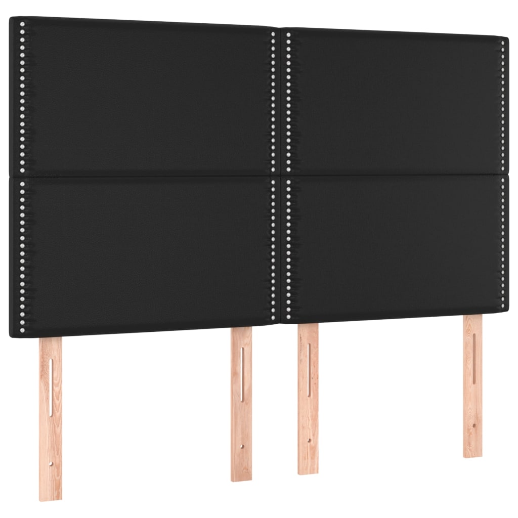 Giroletto a Molle con Materasso Nero 140x190 cm in Similpelle | homemem39
