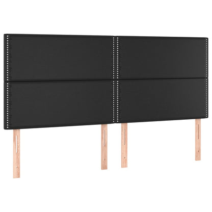 Giroletto a Molle con Materasso Nero 180x200 cm in Similpelle | homemem39