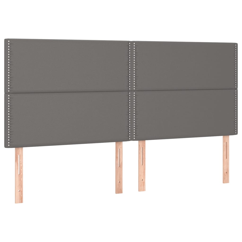 Giroletto a Molle con Materasso Grgio 180x200 cm in Similpelle | homemem39