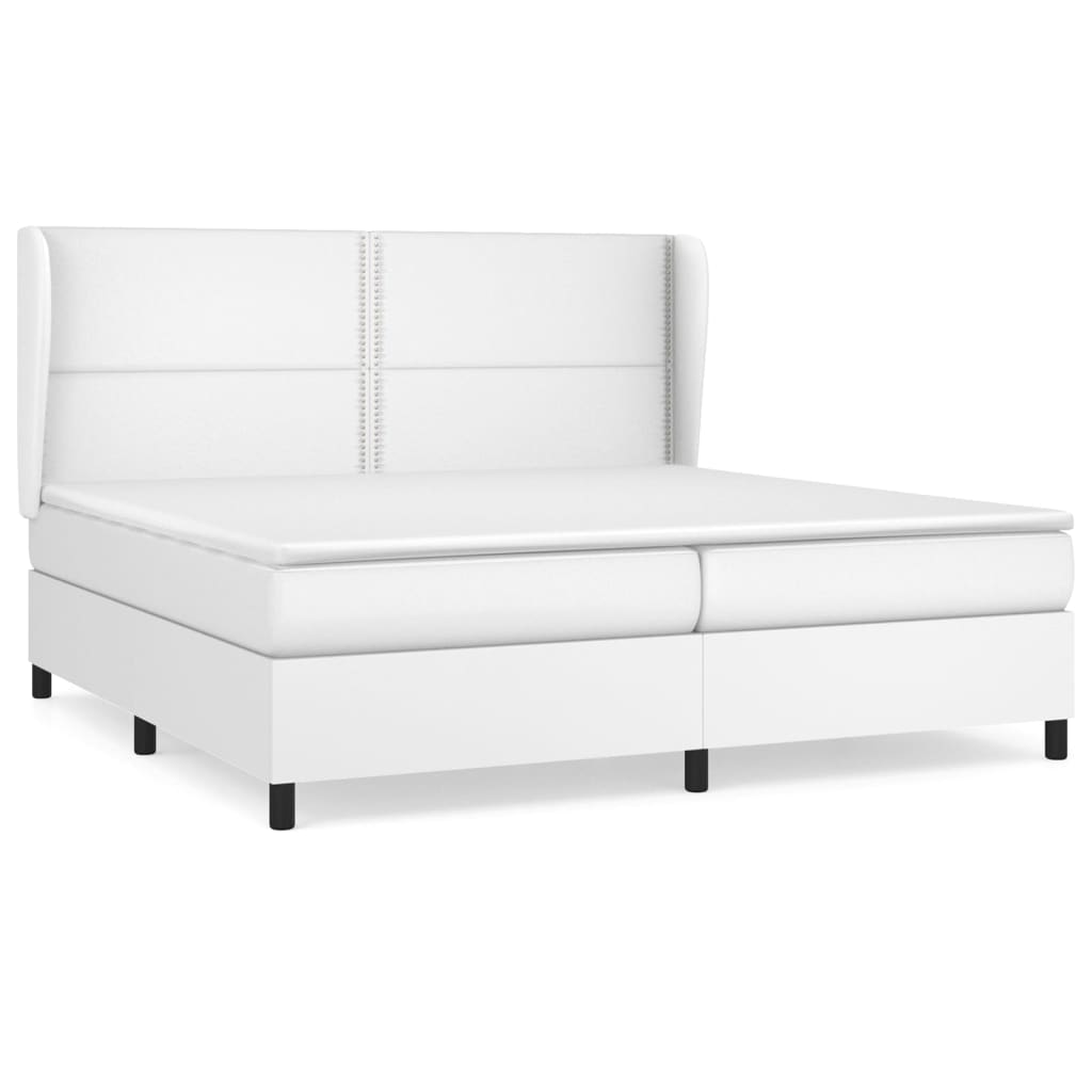 Giroletto a Molle con Materasso Bianco 200x200cm in Similpelle | homemem39