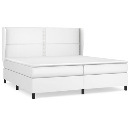 Giroletto a Molle con Materasso Bianco 200x200cm in Similpelle | homemem39