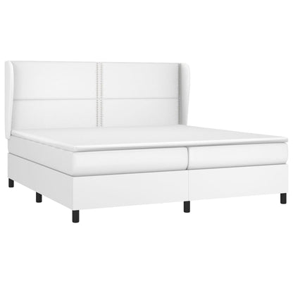 Giroletto a Molle con Materasso Bianco 200x200cm in Similpelle | homemem39