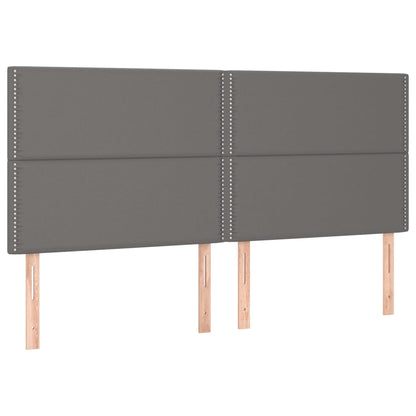 Giroletto a Molle con Materasso Grgio 200x200 cm in Similpelle | homemem39