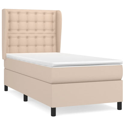 Giroletto a Molle con Materasso Cappuccino 80x200 cm Similpelle | homemem39