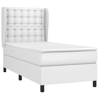 Giroletto a Molle con Materasso Bianco 90x190 cm in Similpelle | homemem39