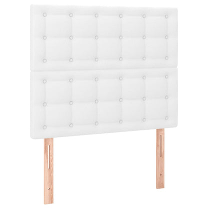 Giroletto a Molle con Materasso Bianco 90x190 cm in Similpelle | homemem39