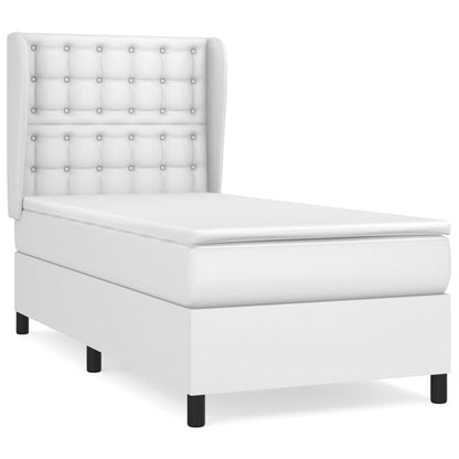Giroletto a Molle con Materasso Bianco 90x200 cm in Similpelle | homemem39